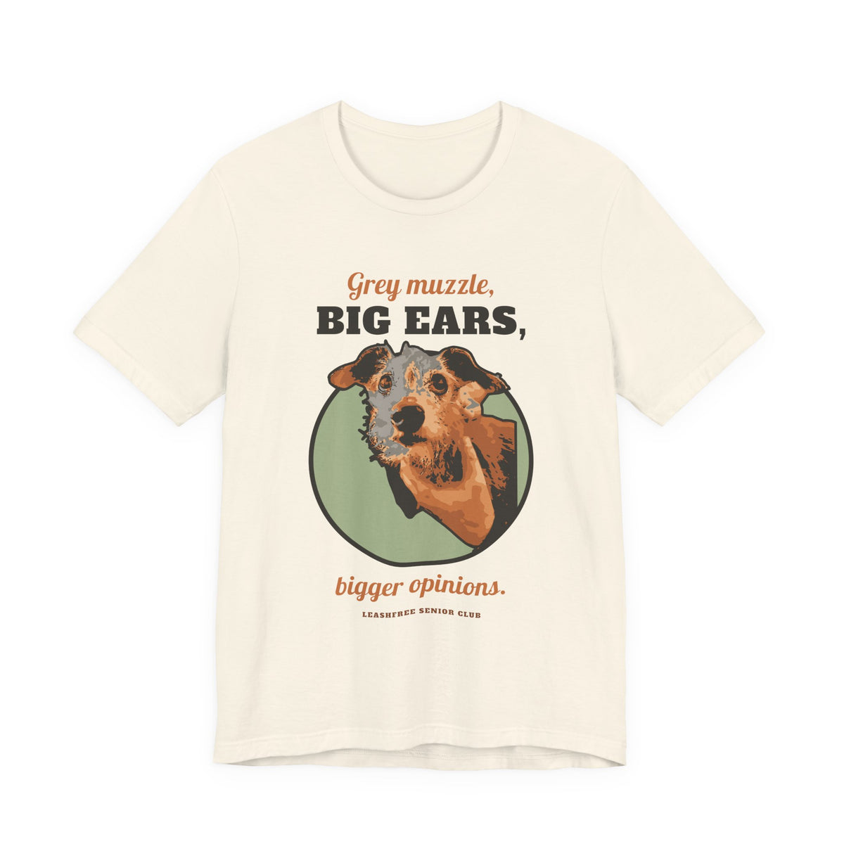T-shirt Grey Muzzle, Big Ears – LeashFree Senior Club