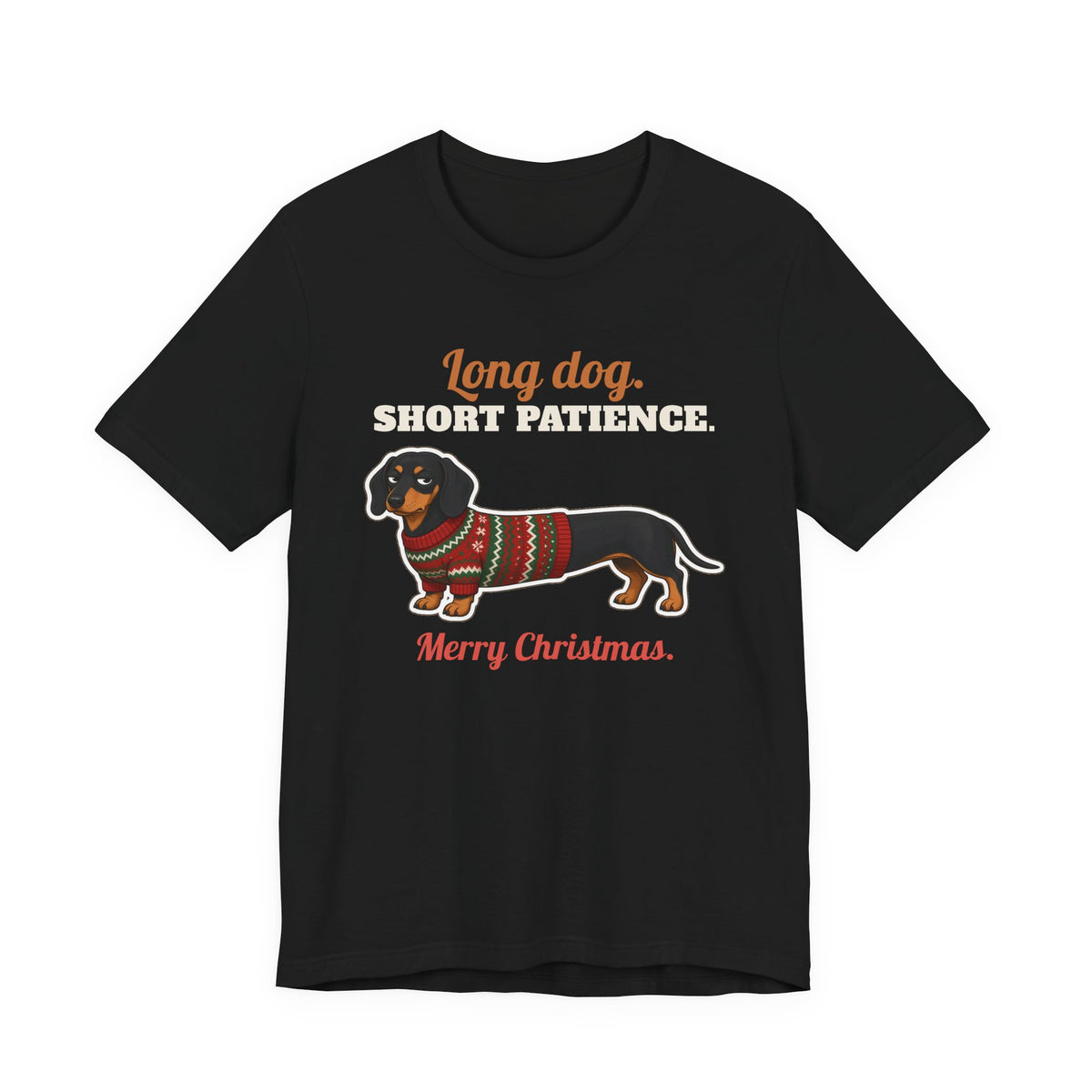 T-shirt de Noël Long Dog, Short Patience – LeashFree