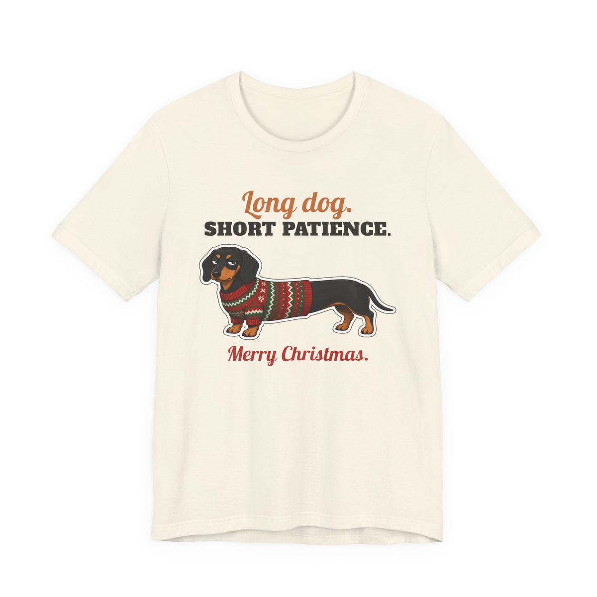 T-shirt de Noël Long Dog, Short Patience – LeashFree