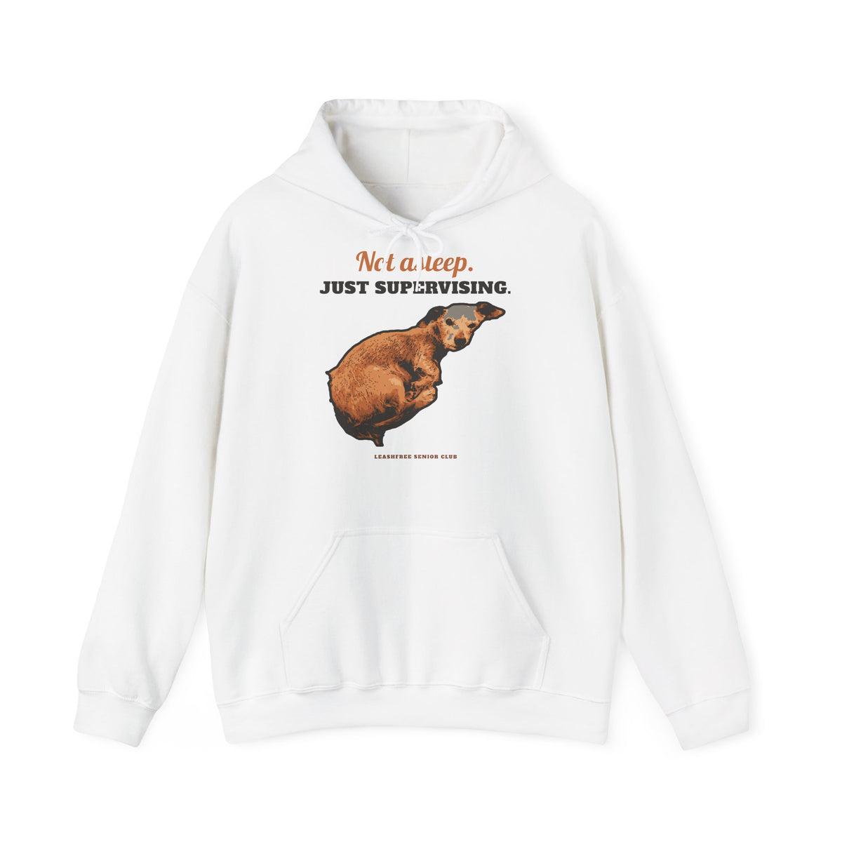 Kapuzenpullover Not Asleep, Just Supervising – LeashFree Senior Club