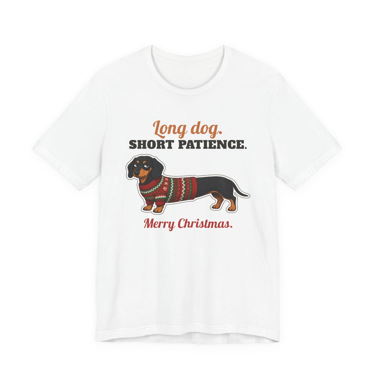 T-shirt de Noël Long Dog, Short Patience – LeashFree