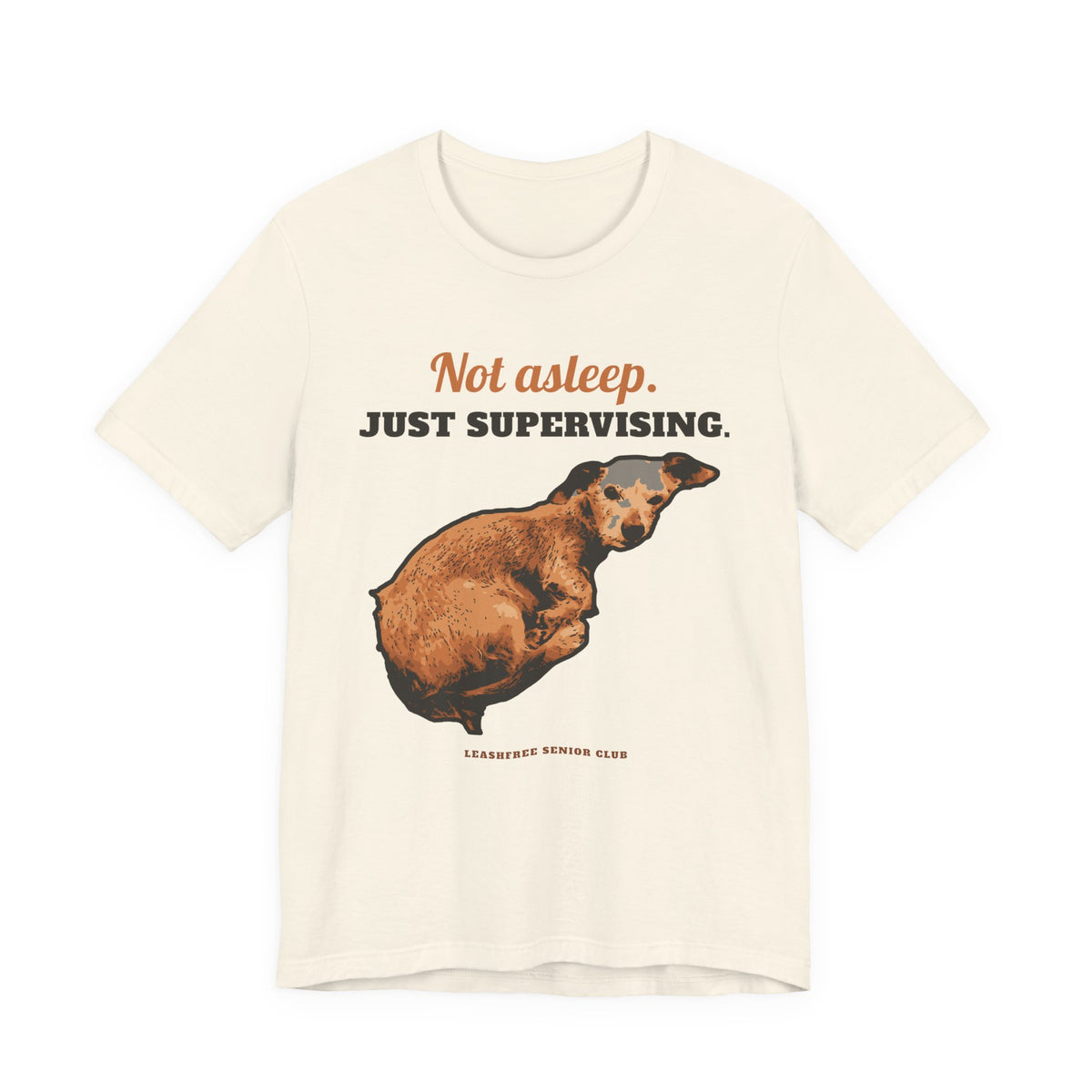 T-shirt Not Asleep, Just Supervising – LeashFree Senior Club
