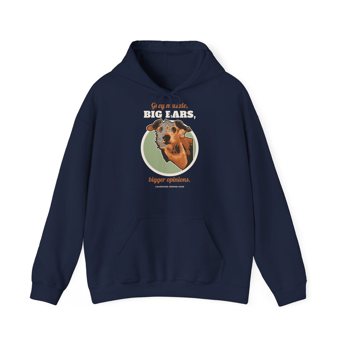 Kapuzenpullover Grey Muzzle, Big Ears – LeashFree Senior Club