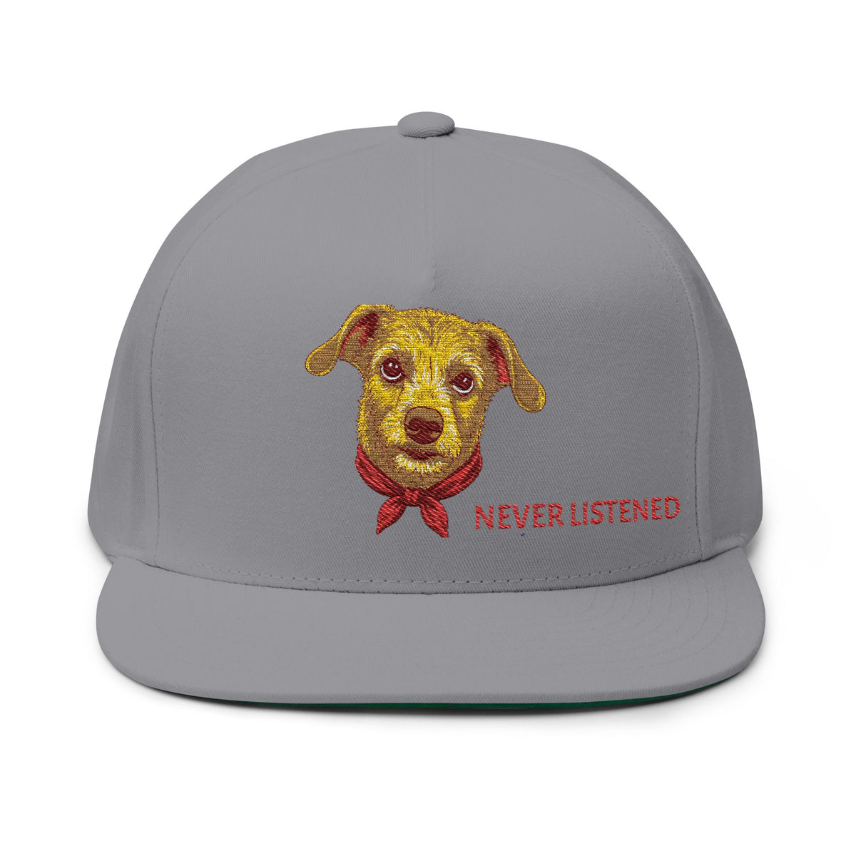 Gorra snapback bordada Never Listened · Molly Edition