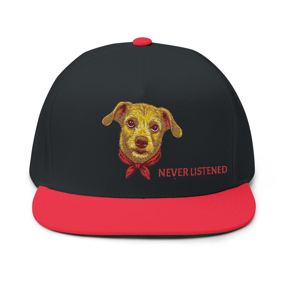 Gorra snapback bordada Never Listened · Molly Edition