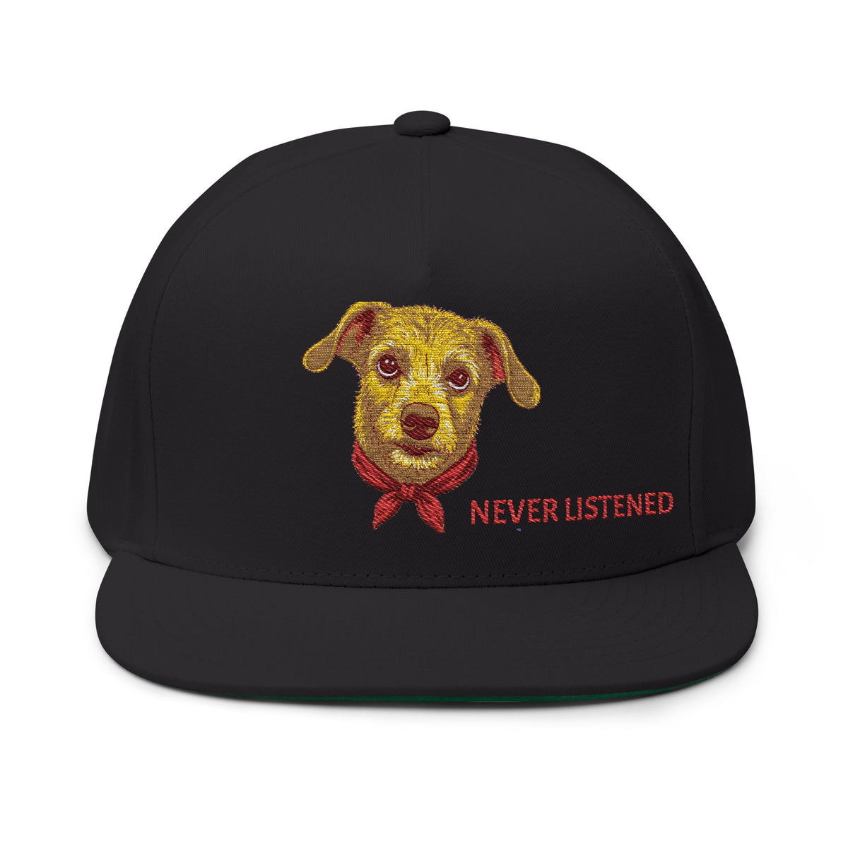 Gorra snapback bordada Never Listened · Molly Edition