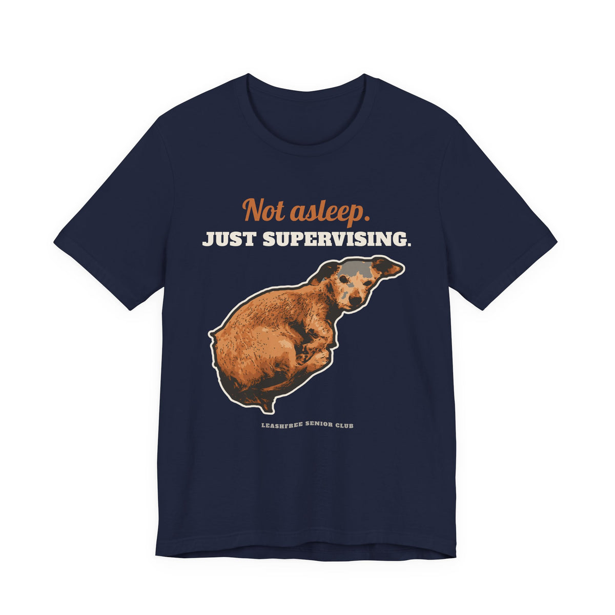 T-shirt Not Asleep, Just Supervising – LeashFree Senior Club