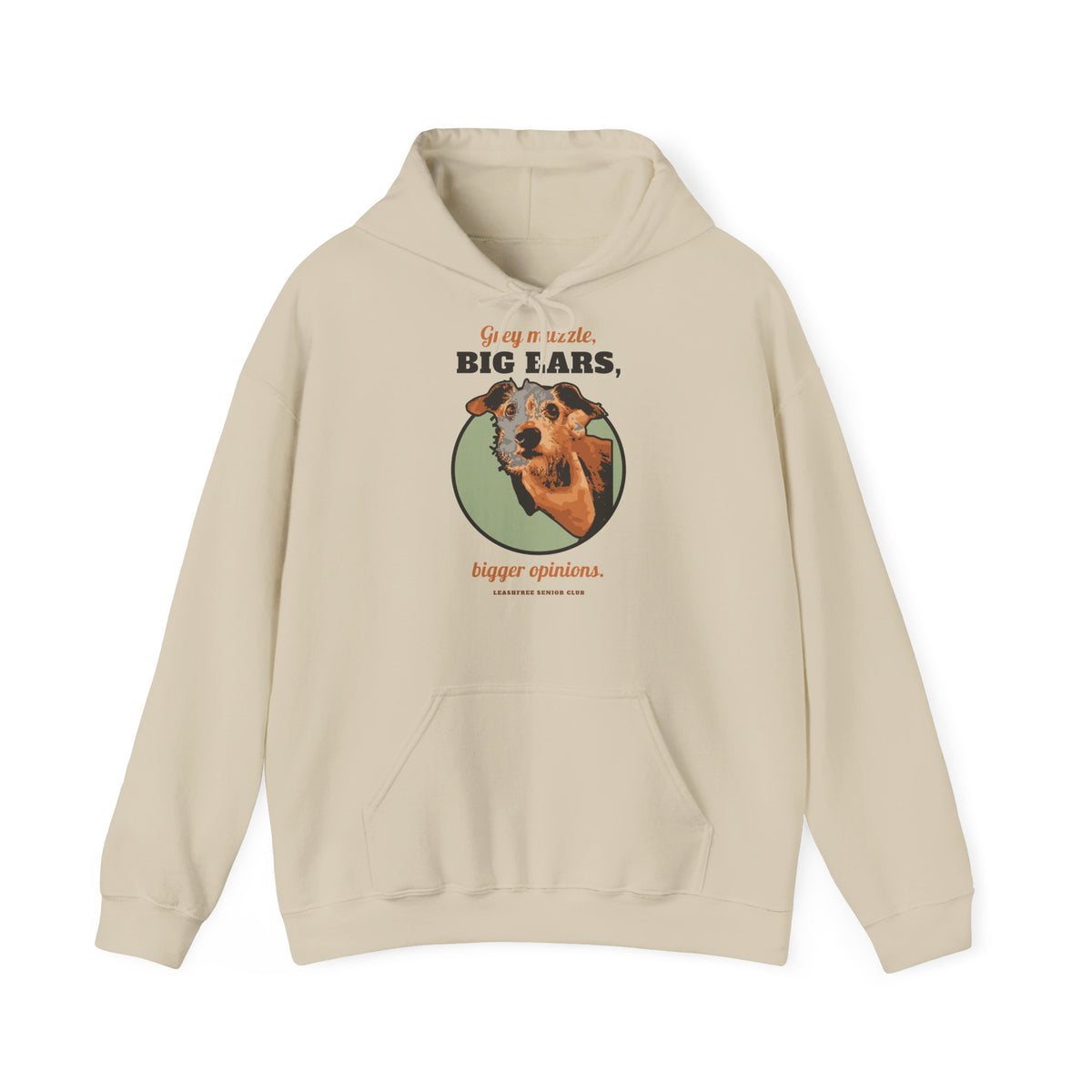 Kapuzenpullover Grey Muzzle, Big Ears – LeashFree Senior Club