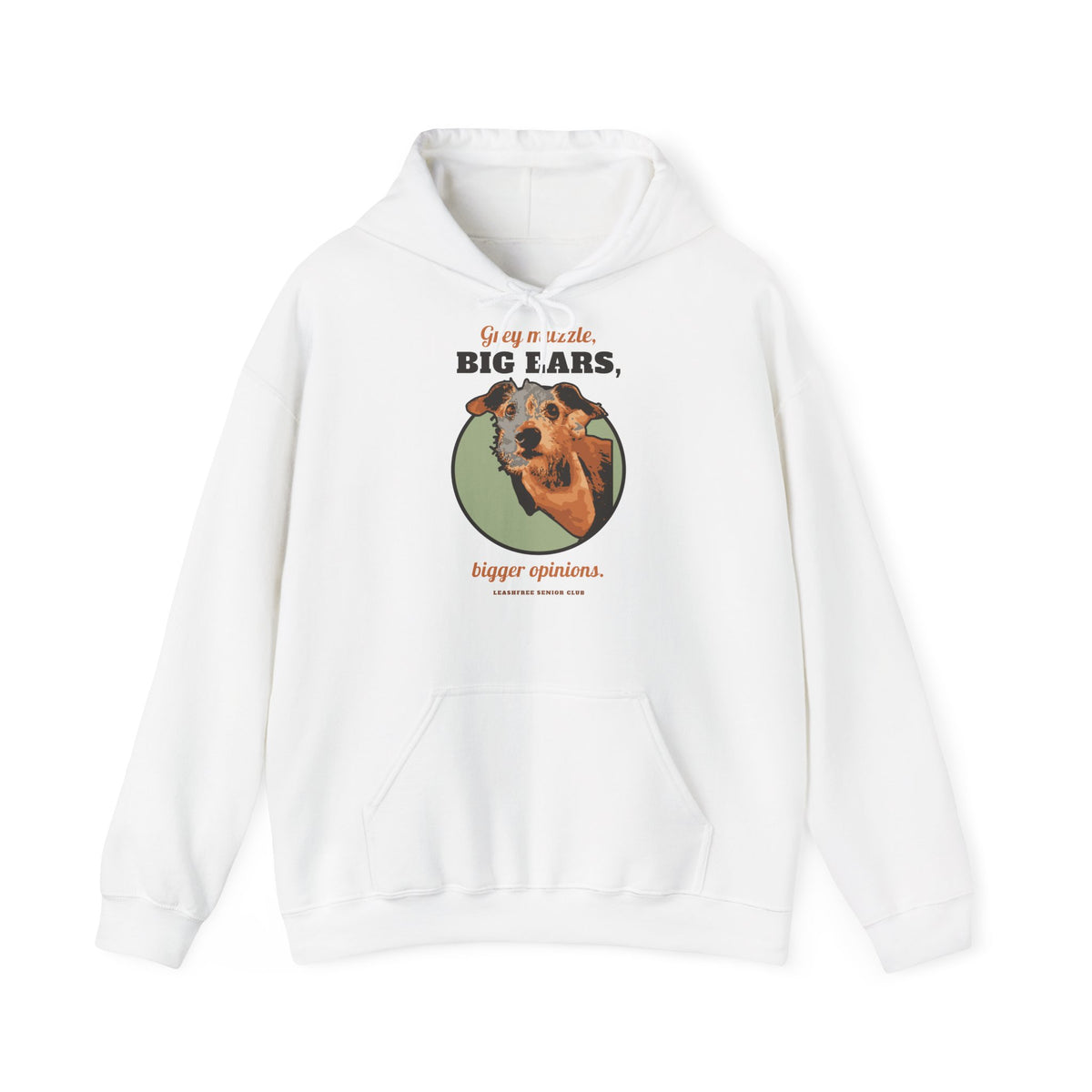 Kapuzenpullover Grey Muzzle, Big Ears – LeashFree Senior Club